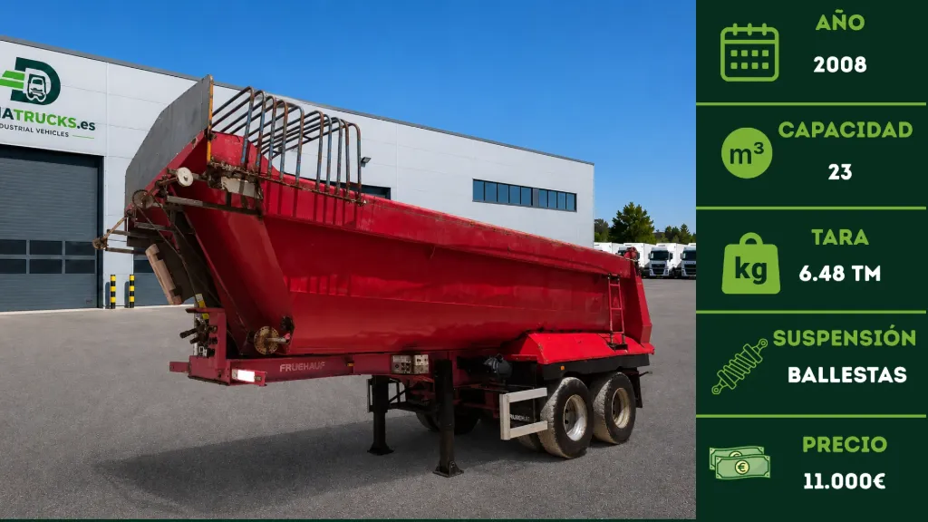 [CAM-00031] Fruehauf Volquete Obras 27m³ 2008 | DanaTrucks.com