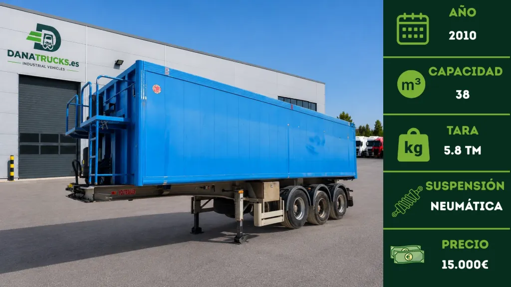 [CAM-00033] Lecitrailer Basculante Cereales Aluminio 38m³ 2010 | DanaTrucks.com