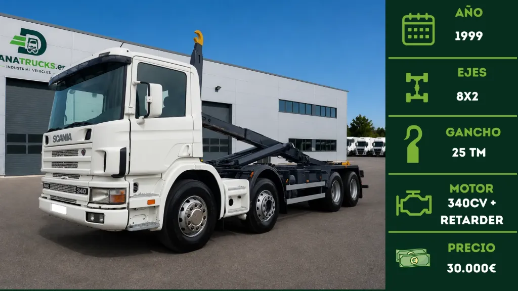 [CAM-00037] Scania 114G 340 CV 8x2 Gancho 25 Tm 2005 | DanaTrucks.com