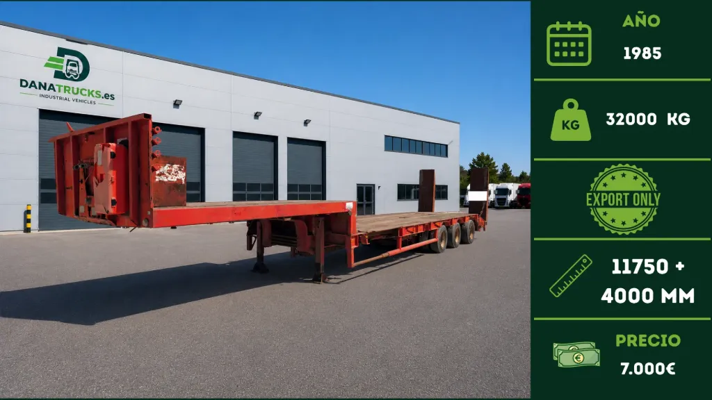[CAM-00055] Robuste Kaiser Góndola Portamaquinaria Extensible 32 Tm | Solo Exportación | DanaTrucks.com