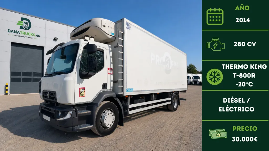 [CAM-00061] Renault D18.280 DTI Frigorífico Thermo King T800R + Telma 2014 | DanaTrucks.com