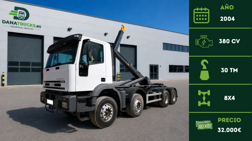 [CAM-00063] Iveco Eurotrakker MP340E38HB 8x4 Gancho 30 Tn 2004 | DanaTrucks.com